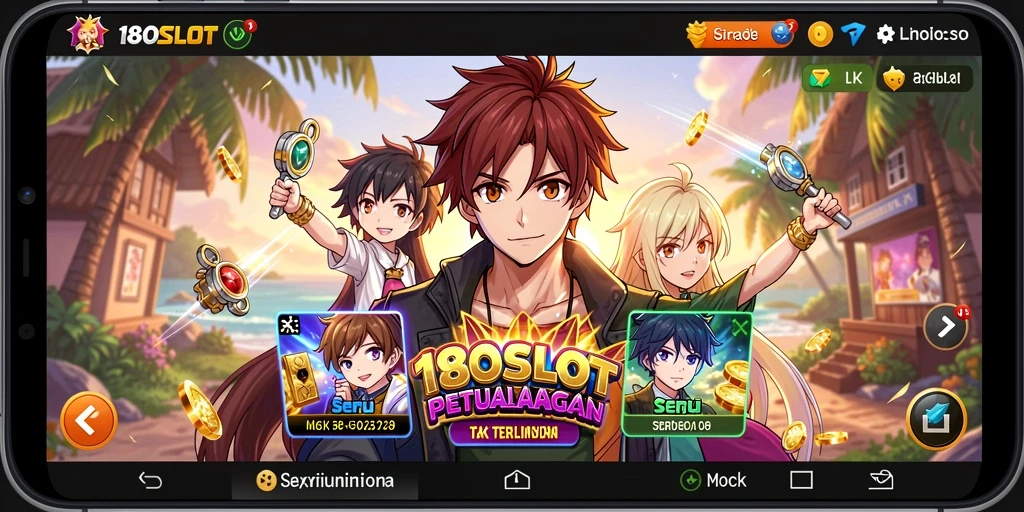 Gameplay 180SLOT yang menampilkan karakter Anime yang menarik.