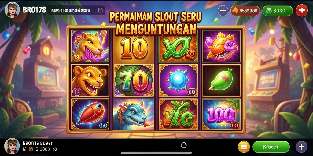 Tampilan gameplay Slot yang menarik dan penuh warna dari BRO178.