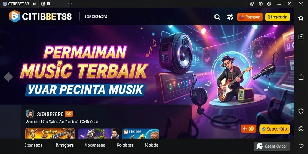 Tampilan menarik dari permainan musik CITIBET88 yang interaktif.