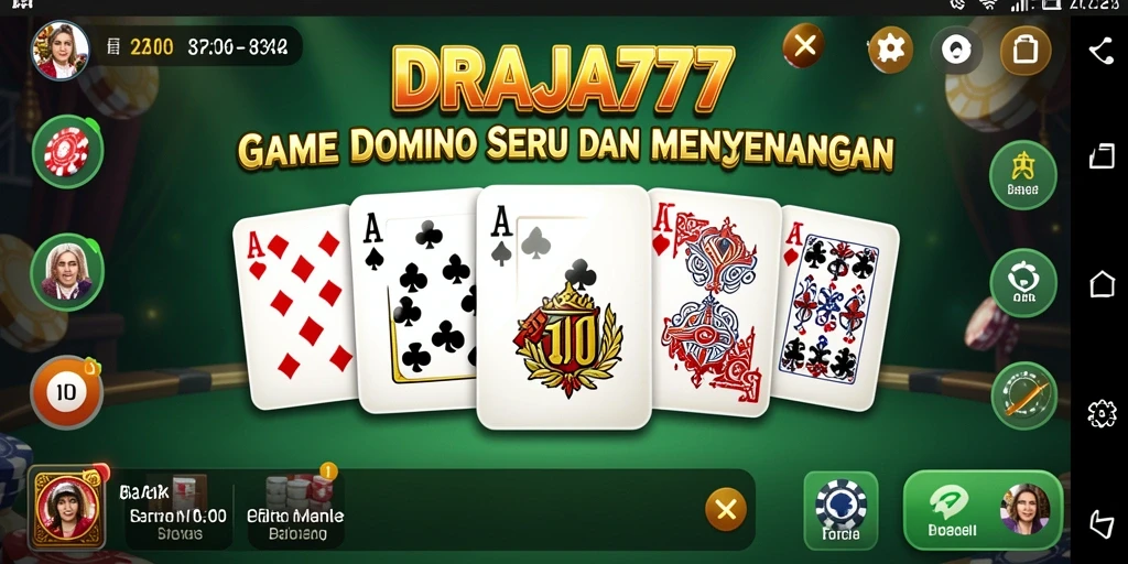 Tampilan gameplay menarik dari DRAJA777 dengan kartu Domino.