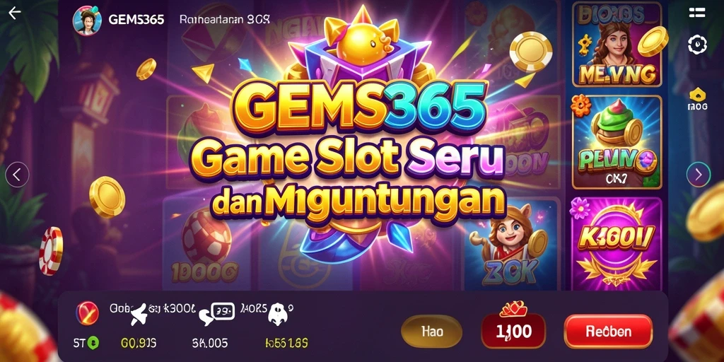 Tampilan gameplay GEMS365 yang menarik saat bermain Slot.