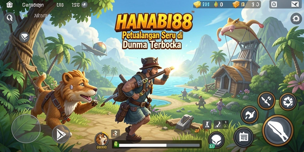 Tangkapan layar gameplay HANABI88 dengan petualangan seru di dunia terbuka.