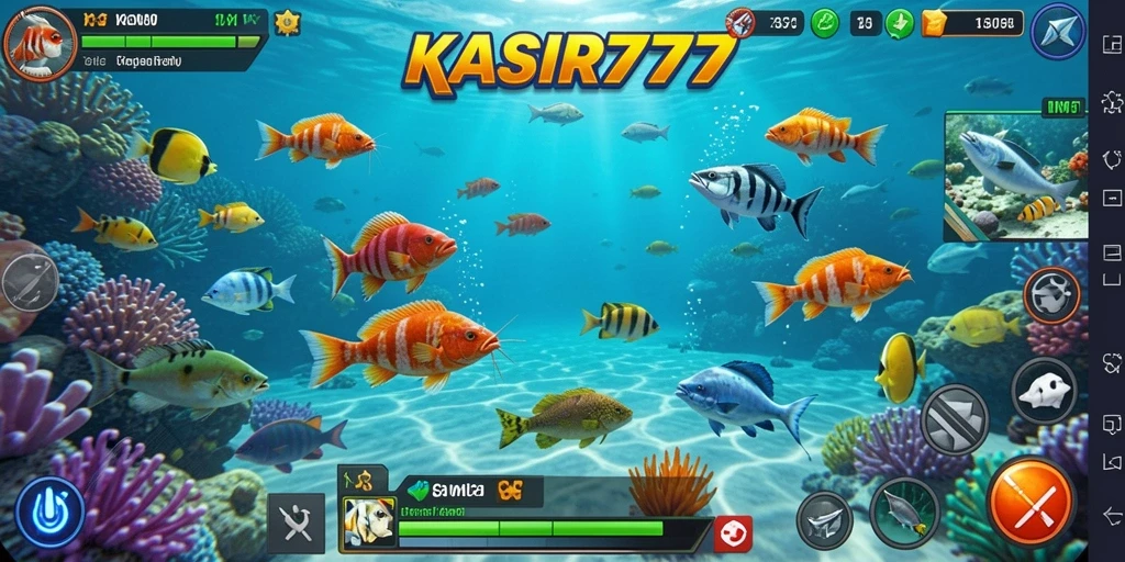 Gameplay seru KASIR777 dengan aksi Tembak Ikan.