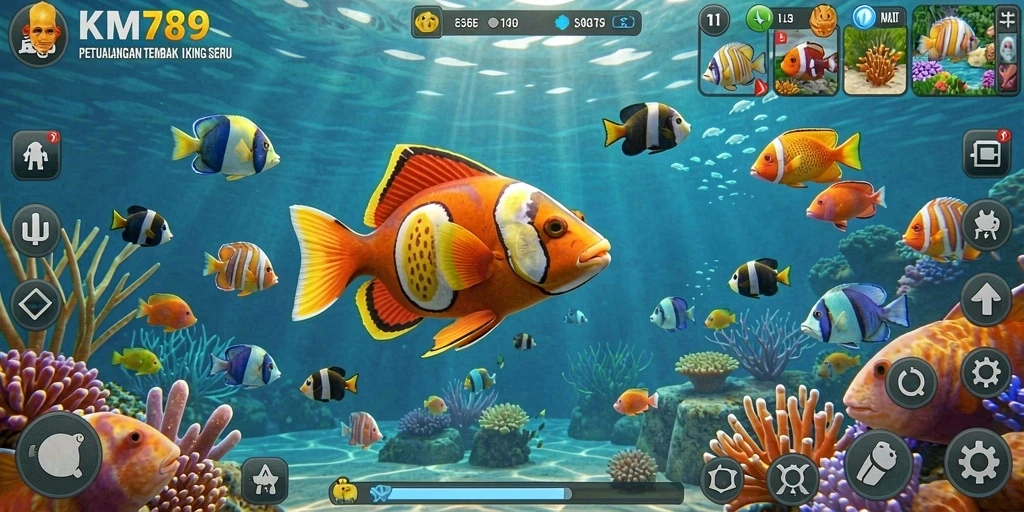 Tangkapan ikan besar dalam gameplay KM789 yang mendebarkan.