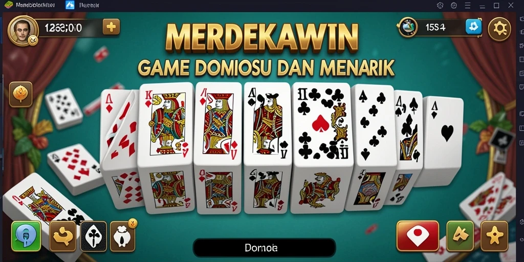 Tampilan gameplay seru dari game Domino MERDEKAWIN.