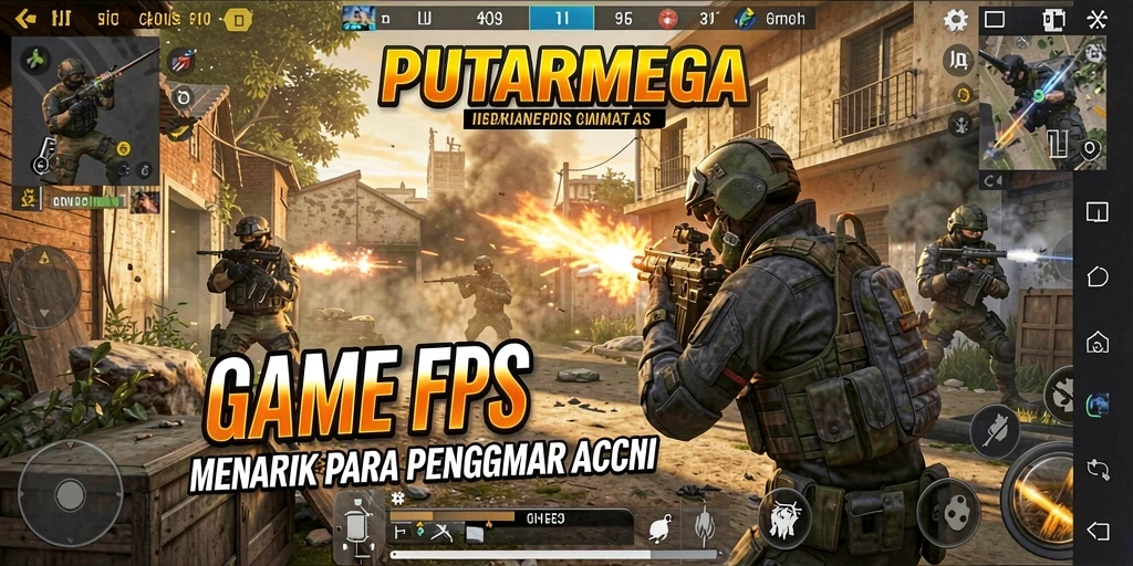 Tangkapan layar PUTARMEGA menampilkan pertempuran mendebarkan dan grafis menawan.