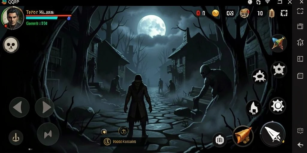 Gambar menunjukkan gameplay QQRP yang mencekam dan atmosfer menakutkan.