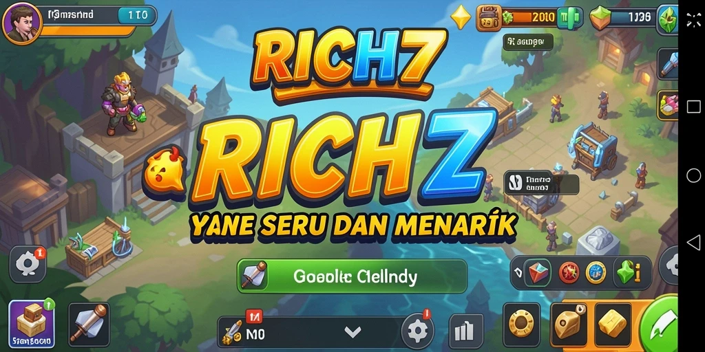 Tampilan screenshot utama RICH7 menunjukkan gameplay yang dinamis dan menarik.