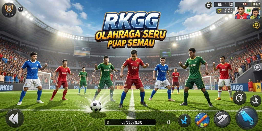 Screenshot gameplay RKGG menunjukkan aksi olahraga yang mendebarkan.