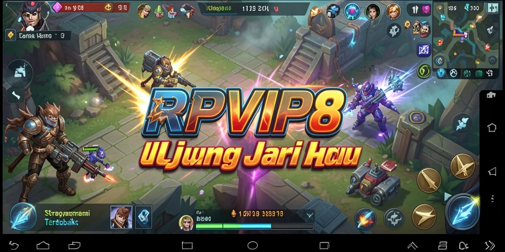 Tampilan gameplay RPVIP8 yang menampilkan momen strategis yang menegangkan.