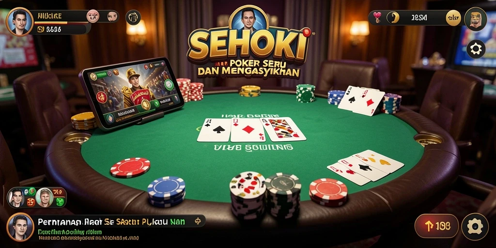 Screenshot gameplay SEHOKI menampilkan aksi Poker yang mendebarkan.
