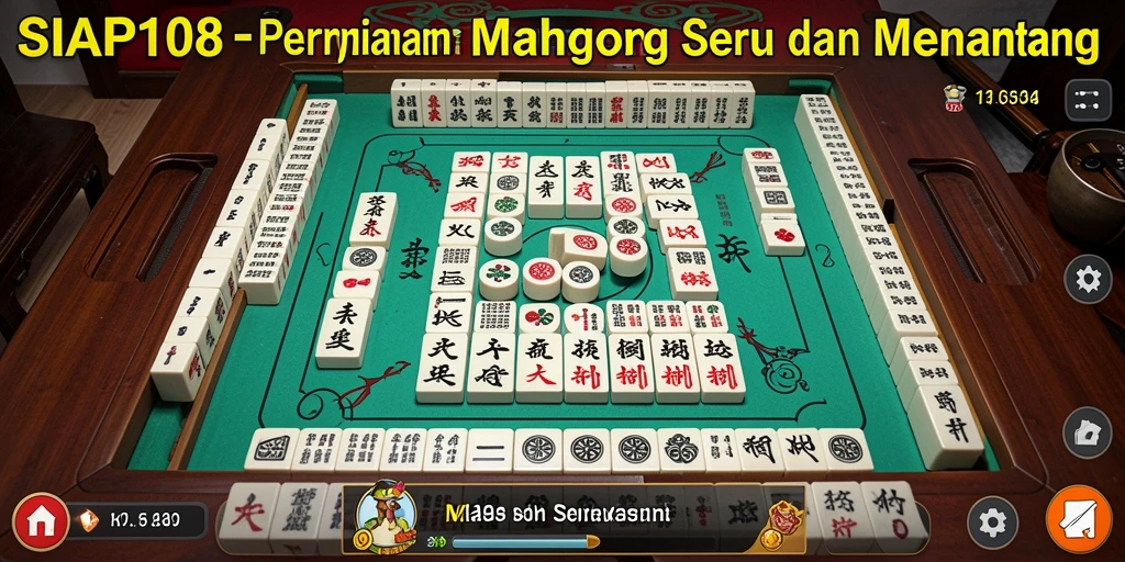 Tangkapan layar utama SIAP108 menampilkan gameplay Mahjong yang seru.