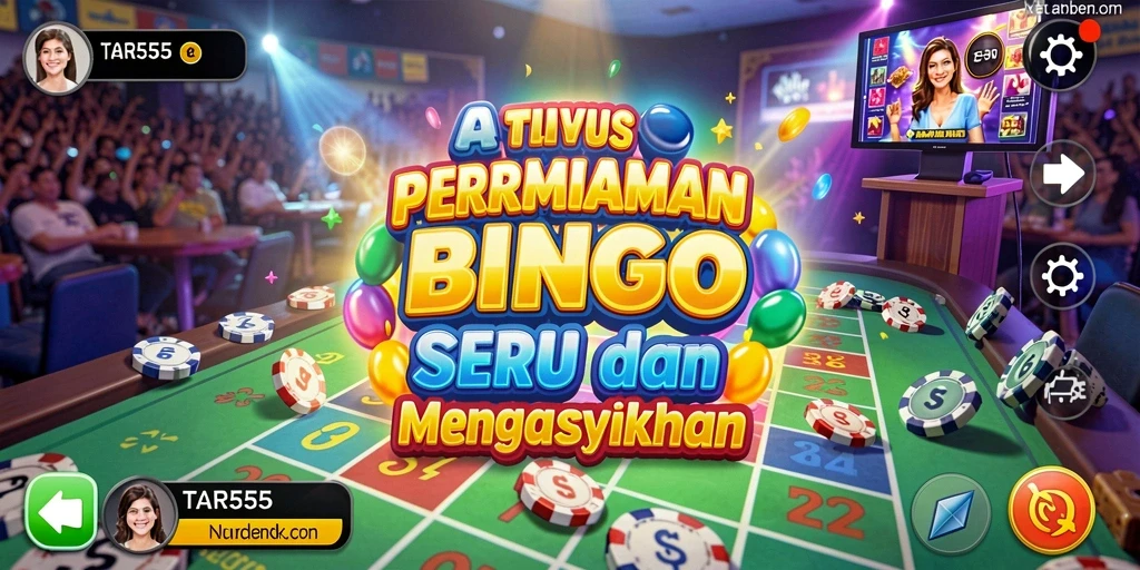Gameplay TAR555 yang penuh warna dan menegangkan saat bermain Bingo.