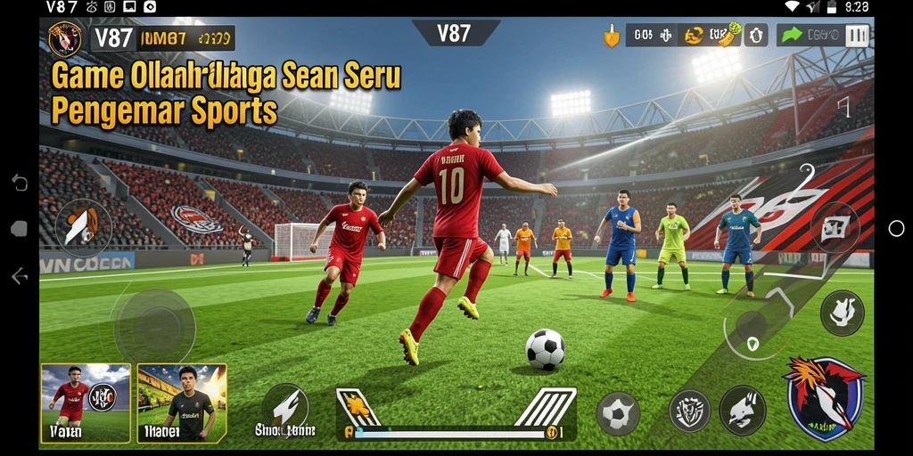 Tampilan gameplay V87 yang mendebarkan dalam pertandingan olahraga.