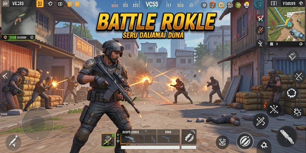 Gameplay seru di VC55 Battle Royale dengan aksi menegangkan.
