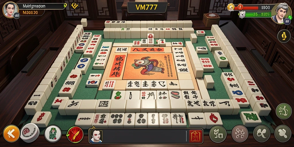 Tampilan gameplay VM777 yang menarik dan menantang di dunia Mahjong.